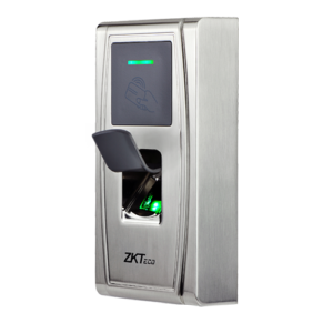 Lecteur biométrique extérieur ZKTeco MA300 avec empreinte digitale et RFID.