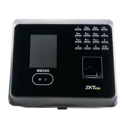 Terminal biométrique ZKTeco MB20 pour contrôle de présence avec reconnaissance faciale.