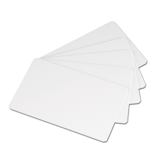 Cartes PVC blanches vierges pour badges employés visiteurs et membres