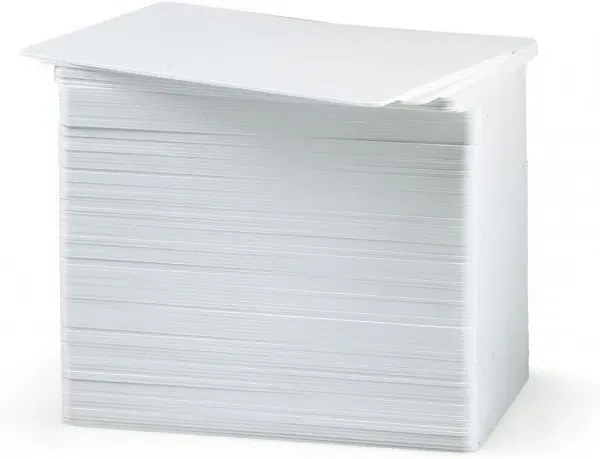 Cartes PVC vierges blanches 0,76 mm pour impression de badges professionnels