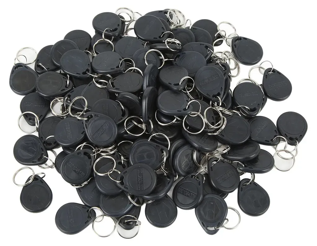 Porte-clés RFID 125 kHz lot de 50 badges de proximité pour contrôle d’accès au Maroc