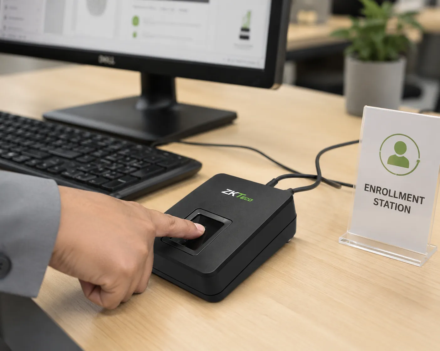 ZKTeco ZK9500 scanner biométrique USB pour ordinateur et logiciel ZKTeco
