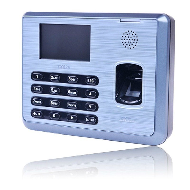 Badgeuse à empreinte digitale ZKTeco TX628 avec écran couleur et clavier tactile